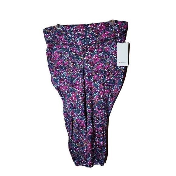Lululemon NWT Women's Base Pace High Rise Running Tight Floral Electric Size 20 - Picture 1 of 8